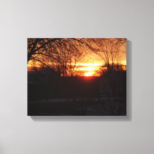 Toile Superbe lever de soleil hivernal au Missouri
