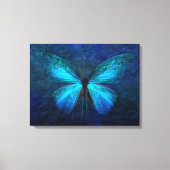 Toile Superbe peinture de papillon bleu (Recto)