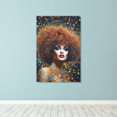 Toile Superbe Red Bombshell Drag Queen Portrait (Insitu (Plancher de Bois))