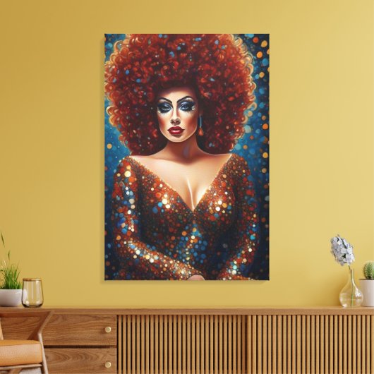Toile Superbe Red Bombshell Drag Queen Portrait (Insitu(Salon))
