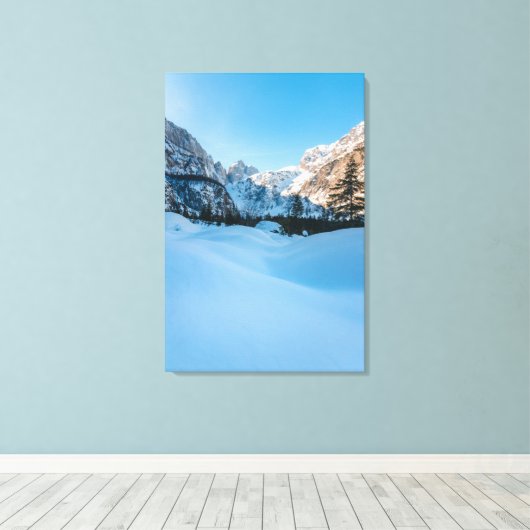 Toile Superbes paysages hivernaux à Tamar valley, Slovén (Insitu (Plancher de Bois))