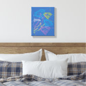 Toile Supergirl et logo en couleurs (Insitu(Chambre))