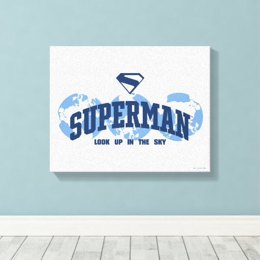 Toile Superman dans le monde (Insitu (Plancher de Bois))