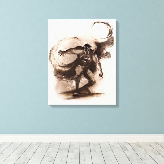 Toile Superman du café (Insitu (Plancher de Bois))