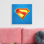 Toile Superman Golden S Shield brillance (Insitu(Salon))