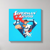 Toile Superman & Krypto Soar (Recto)