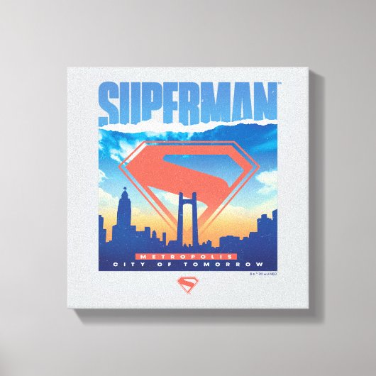 Toile Superman Metropolis Skyline (Recto)