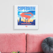 Toile Superman Metropolis Skyline (Insitu(Salon))