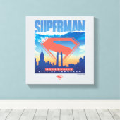 Toile Superman Metropolis Skyline (Insitu (Plancher de Bois))