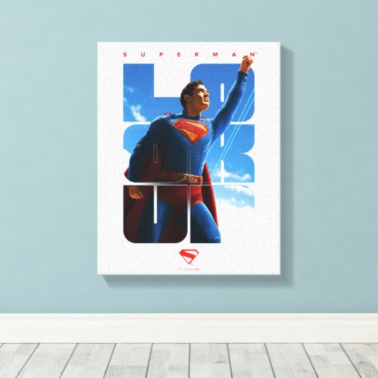 Toile Superman regarde Pose (Insitu (Plancher de Bois))