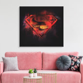 Toile Superman S-Shield | Logo peint (Insitu(Salon))