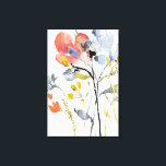 Toile Superposition de fleurs - Aquarelle Fleurs pastel<br><div class="desc">Superposition de fleurs I par Jennifer Goldberger. Fleurs et tiges dans un style aquarelle,  principalement avec des couleurs claires.</div>