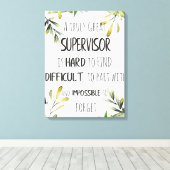 Toile Superviseur Appréciation Merci Citation Boss (Insitu (Plancher de Bois))