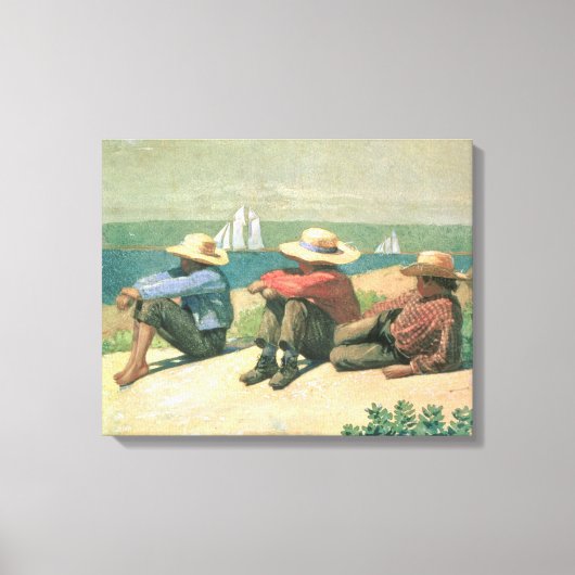 Toile Sur la plage, 1875 (w/c) (Recto)