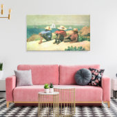 Toile Sur la plage, 1875 (w/c) (Insitu(Salon))