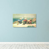 Toile Sur la plage, 1875 (w/c) (Insitu (Plancher de Bois))