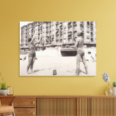Toile Sur la plage de Cannes en 1935 (Insitu(Salon))
