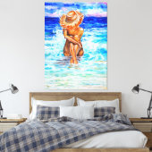 Toile Sur La Rive - Peinture aquarelle (Insitu(Chambre))