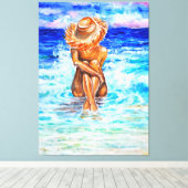 Toile Sur La Rive - Peinture aquarelle (Insitu (Plancher de Bois))