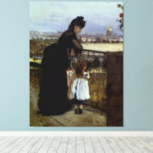 Toile Sur le balcon par Berthe Morisot (Insitu (Plancher de Bois))