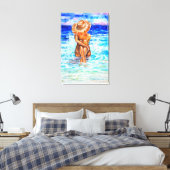 Toile Sur le rivage - Peinture à l'aquarelle (Insitu(Chambre))