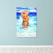 Toile Sur le rivage - Peinture à l'aquarelle (Insitu (Plancher de Bois))