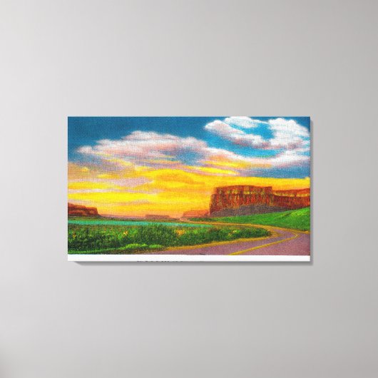 Toile Sur le sol du barrage Upper Grand Coulee (Recto)