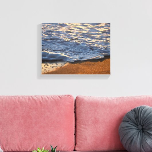 Toile Surf de mousse à la plage de l'océan (Insitu(Salon))