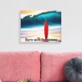 Toile Surf Droit Dans Le Sable De Plage (Insitu(Salon))