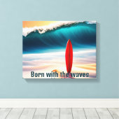 Toile Surf Droit Dans Le Sable De Plage (Insitu (Plancher de Bois))