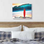 Toile Surf Droit Dans Le Sable De Plage (Insitu(Chambre))
