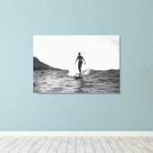Toile Surf en Honolulu Hawaii Surfer Longboard (Insitu (Plancher de Bois))