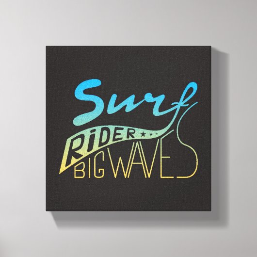 Toile Surf Rider Big Waves (Recto)
