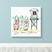 Toile Surf San Clemente Canvas Art Mur (Insitu (Plancher de Bois))