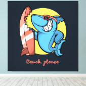 Toile Surf Shark Beach S'il vous plaît (Insitu (Plancher de Bois))