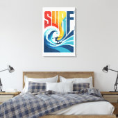 Toile SURF Wave Surfer – Retro Surf Lifestyle Art (Insitu(Chambre))