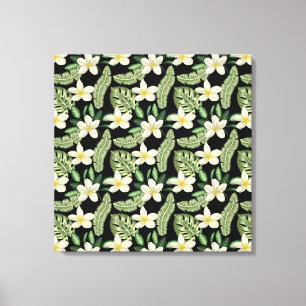 Toile Surface florale motif Fleurs tropicales et feuille