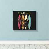 Toile Surfer Girl Surf Surf Femmes Filles Surf une fois (Insitu (Plancher de Bois))