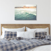 Toile Surfer Wall Art, Pacific Beach San Diego Canvas (Insitu(Chambre))