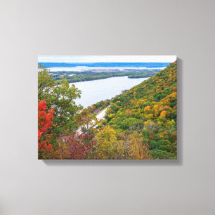 Toile surplombant le fleuve Mississippi et les falaises
