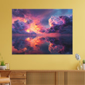 Toile Surreal Dramatic Clouds With Fiery Sunset (Insitu(Salon))