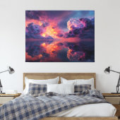 Toile Surreal Dramatic Clouds With Fiery Sunset (Insitu(Chambre))