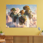 Toile Surreal Floating Cliffs With Waterfalls (Insitu(Salon))