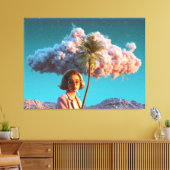 Toile Surreal Woman with Palm Tree (Insitu(Salon))