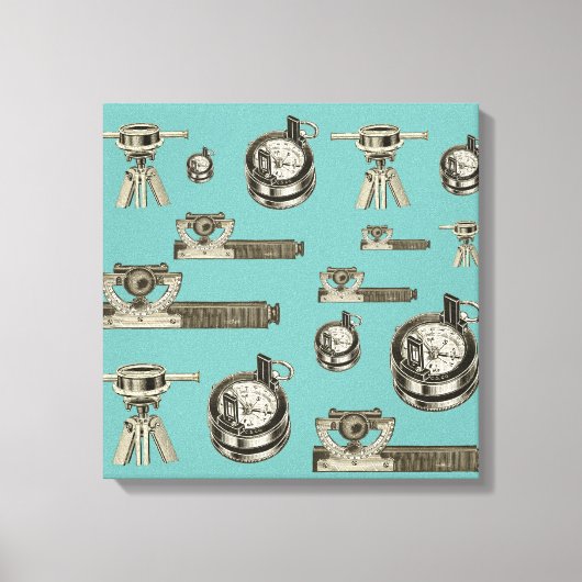 Toile Surveillant des terres Outils Vintages Compass (Recto)