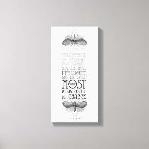 Toile Survie de citation de Darwin de plus adaptable