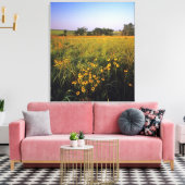 Toile Susans aux yeux noirs dans la prairie à herbes hau (Insitu(Salon))