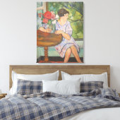 Toile Suzanne Valadon Jeune fille devant une fenêtre (Insitu(Chambre))