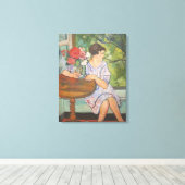 Toile Suzanne Valadon Jeune fille devant une fenêtre (Insitu (Plancher de Bois))