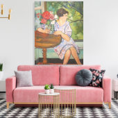 Toile Suzanne Valadon Jeune fille devant une fenêtre (Insitu(Salon))